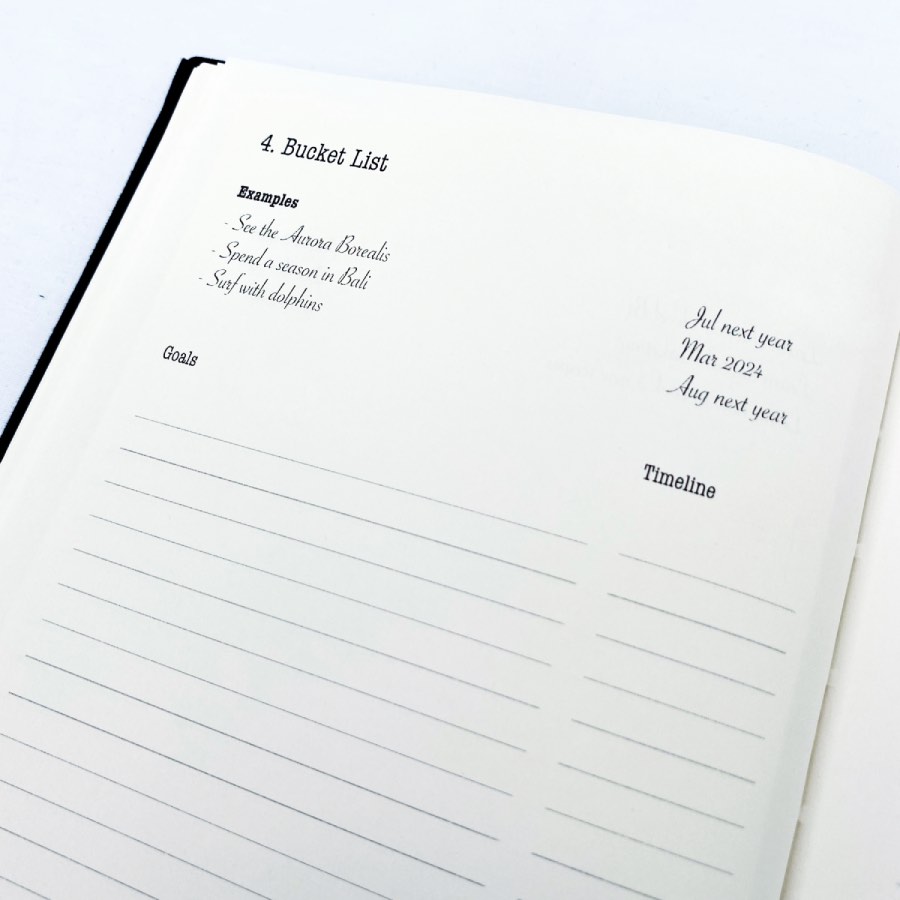 Daily Focus Journal - Bucket List